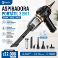 Aspiradora 3 en 1 | Alta potencia | Batería recargable