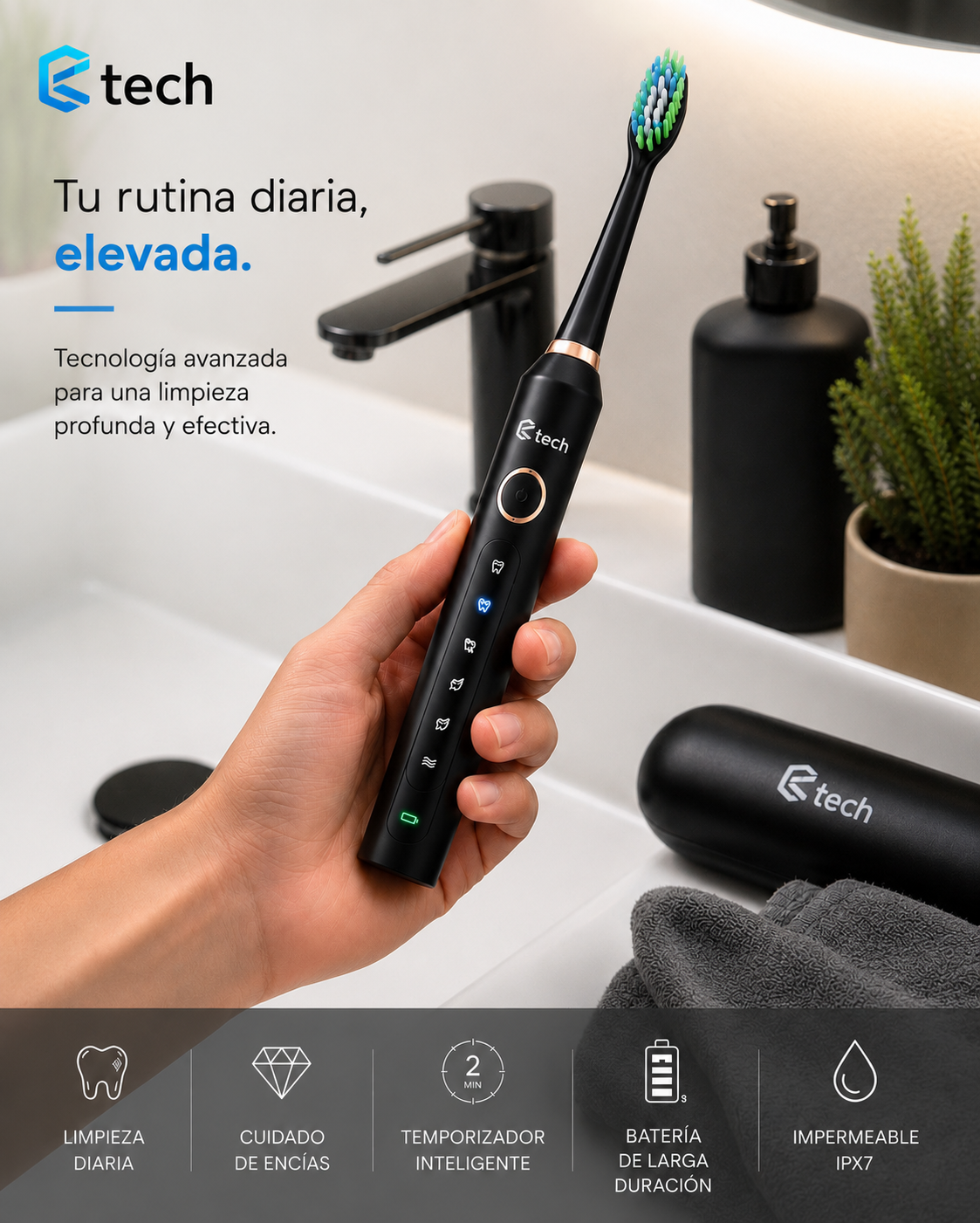 Cepillo dental | Eléctrico | Recargable | Water profe