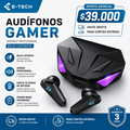 Audífonos Gamer | Baja latencia | Batería larga duración