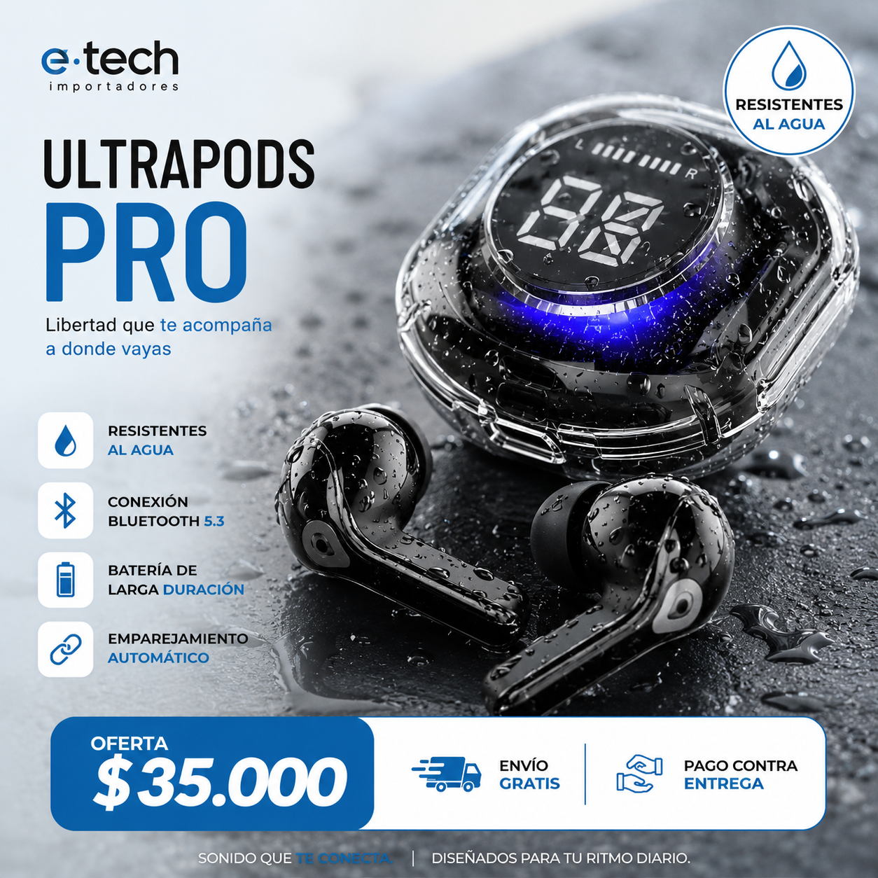 UltraPods Pro | Resistentes al agua | garantía 6 meses