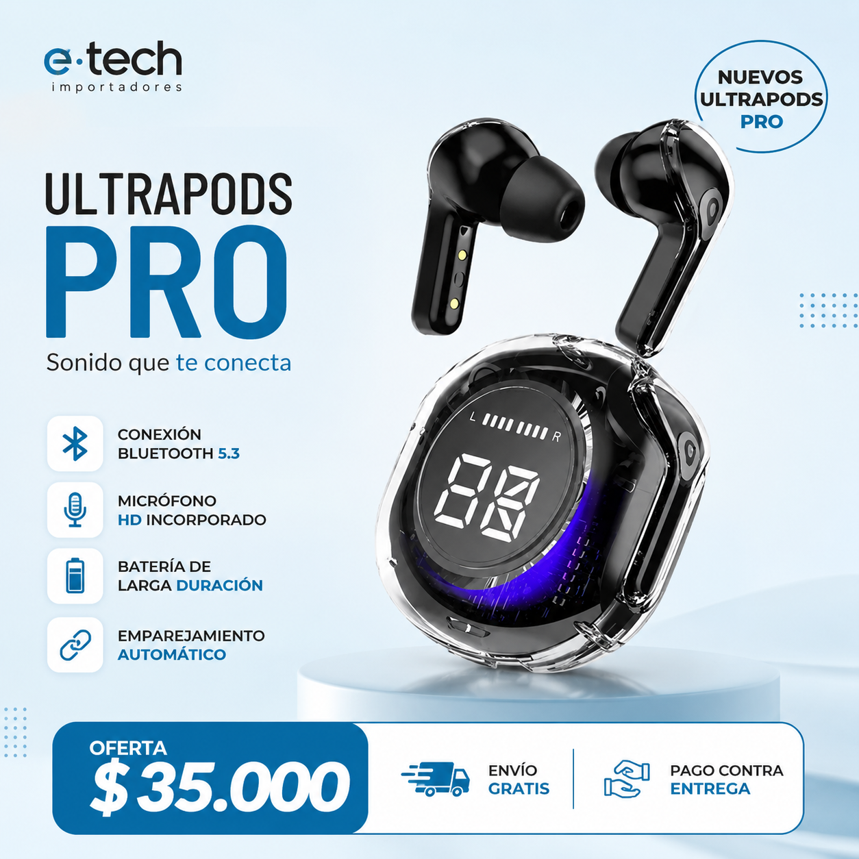 UltraPods Pro | Resistentes al agua | garantía 6 meses