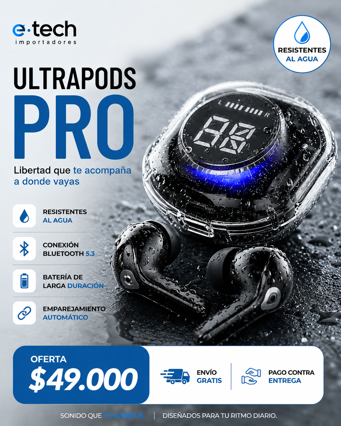 UltraPods Pro | Resistentes al agua | garantía 6 meses