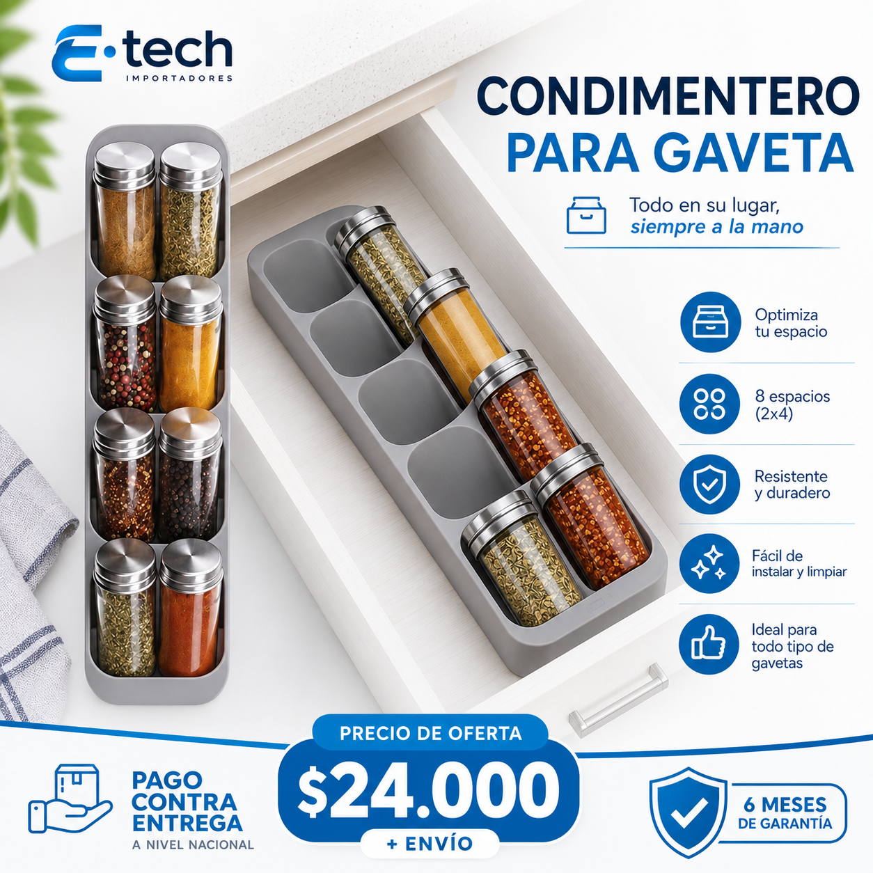 Condimentero | Organizador de especias | Gabinete