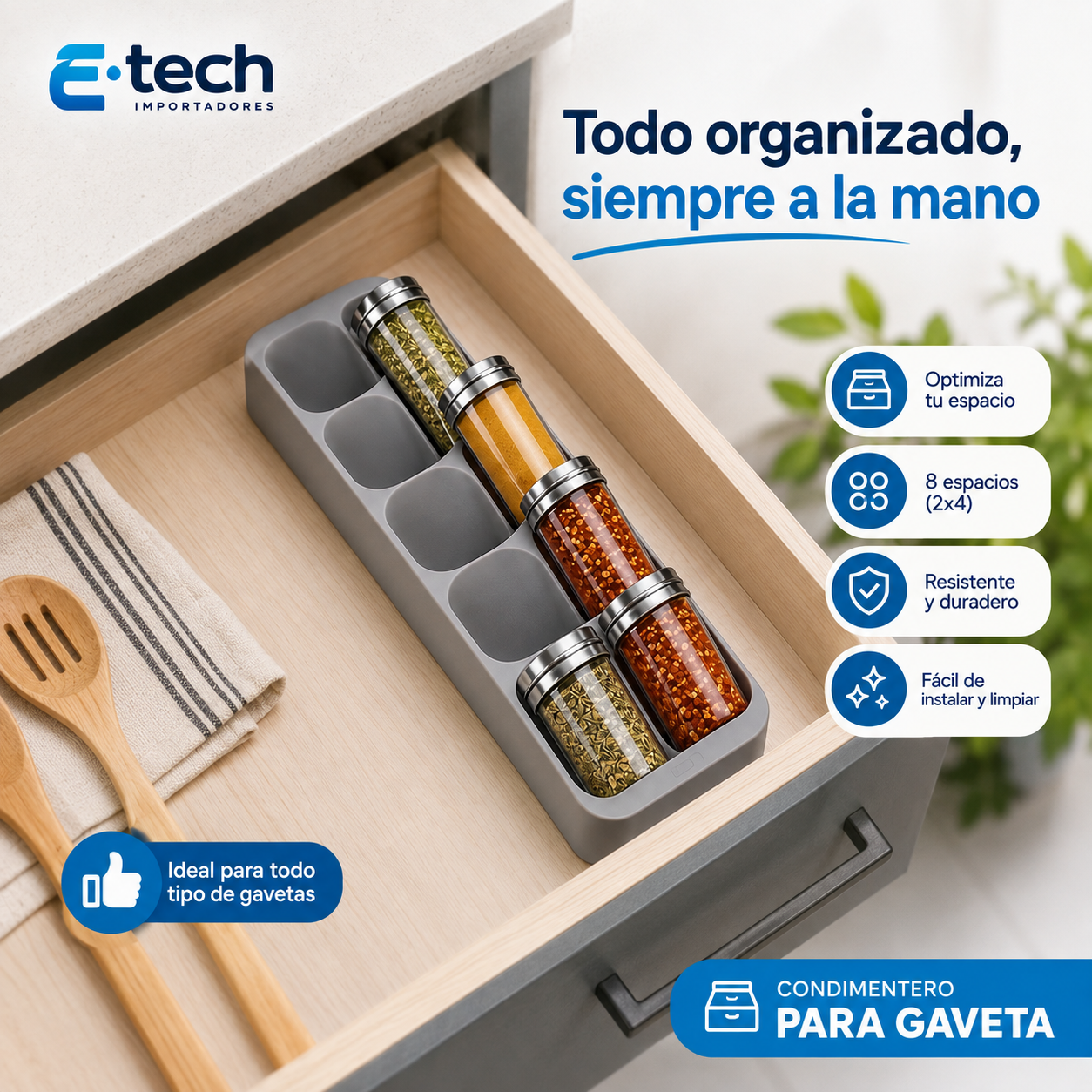 Condimentero | Organizador de especias | Gabinete