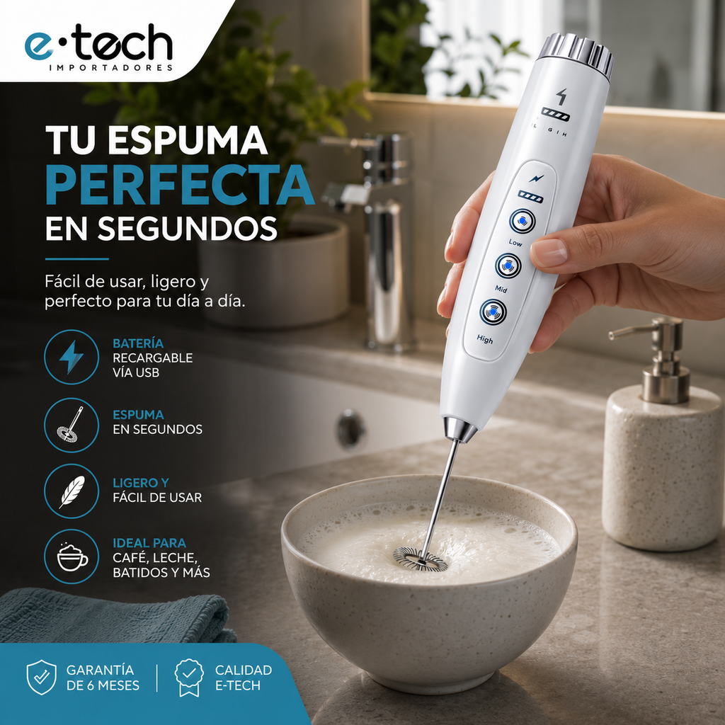 Espumador | Batidor de mano | Acero inoxidable