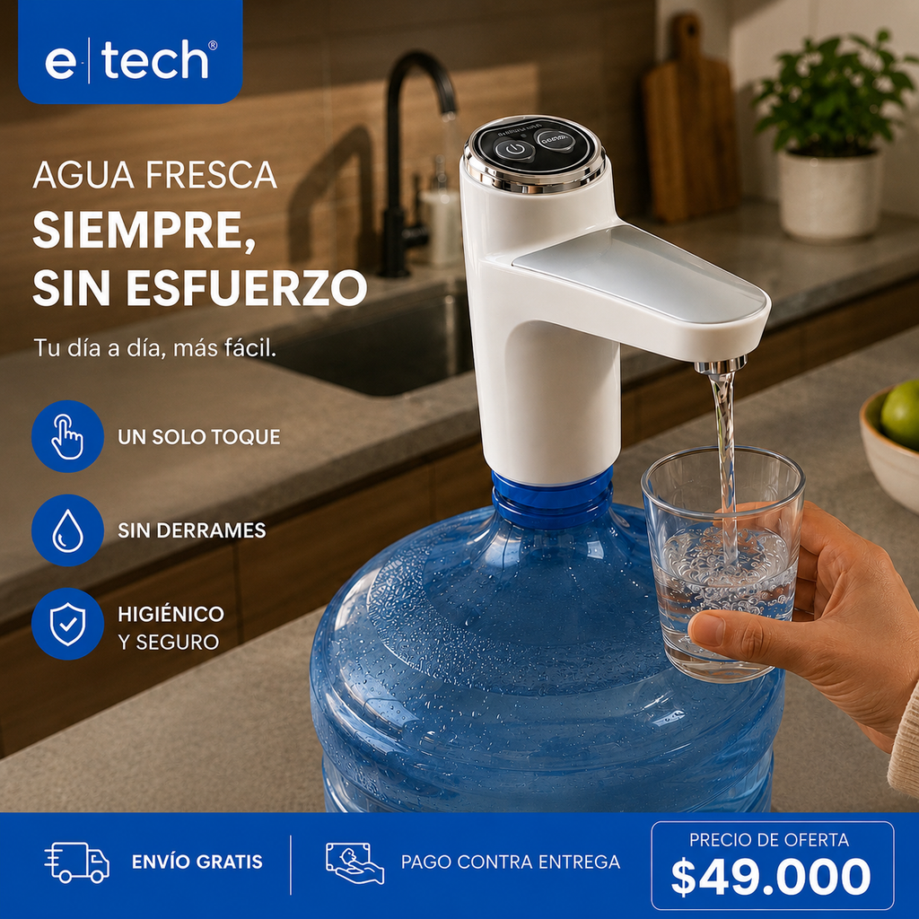 Dispensador de Agua | Botellón | Batería recargable